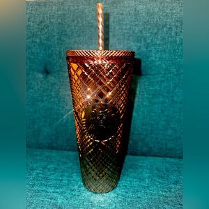Starbucks Rose Gold Winter Holiday 2023 Jeweled 24oz Tumbler Cup - New With Tags